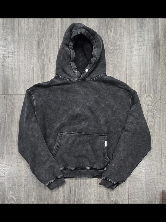 Blanks Represent Other - Blanks Represent Thrills Black Acid Wash Hoodie Size L Distressed Streetwear.